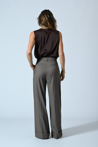 PANTALONI A PALAZZO IN MANO LANA