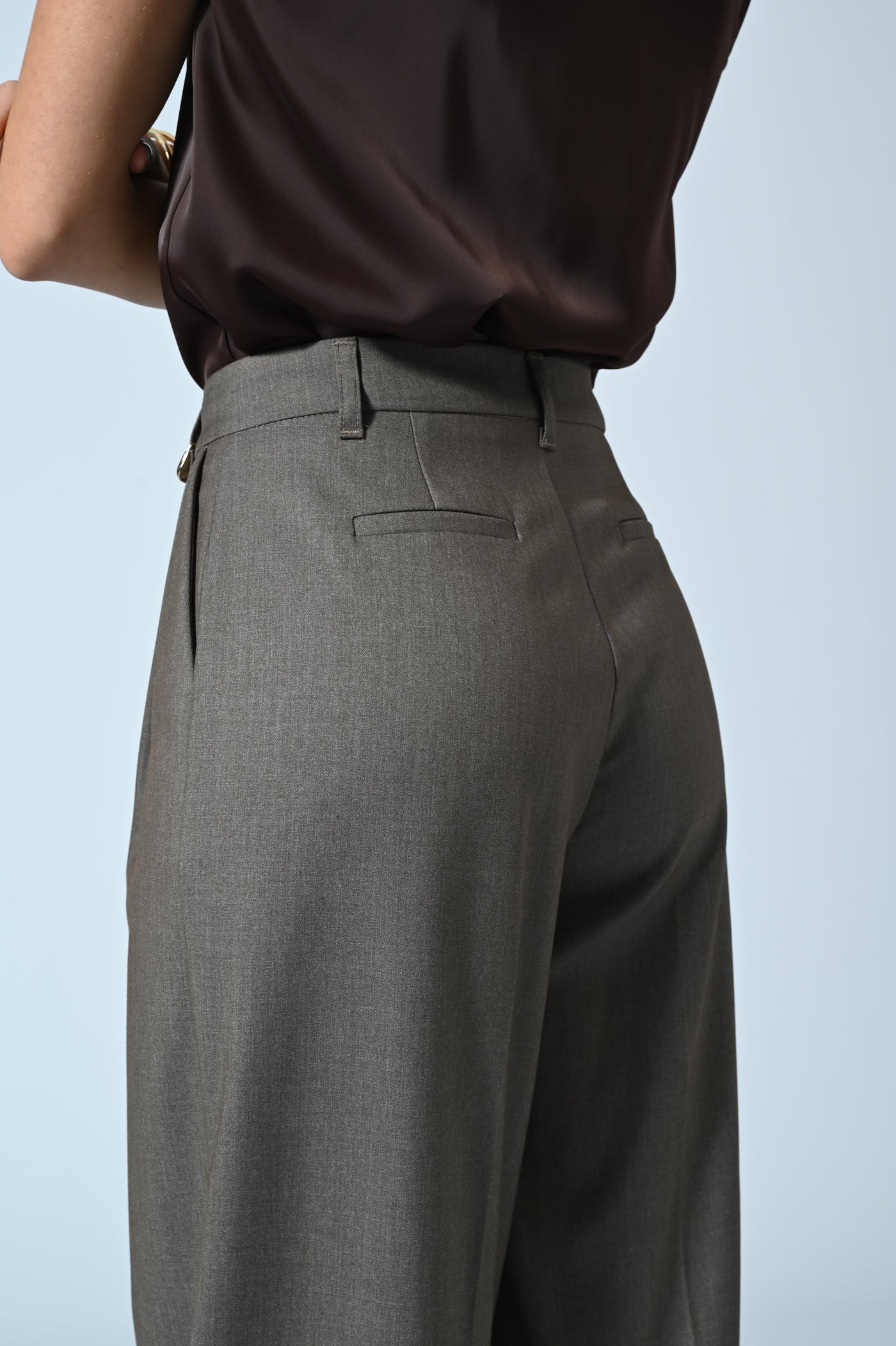 PANTALONI A PALAZZO IN MANO LANA