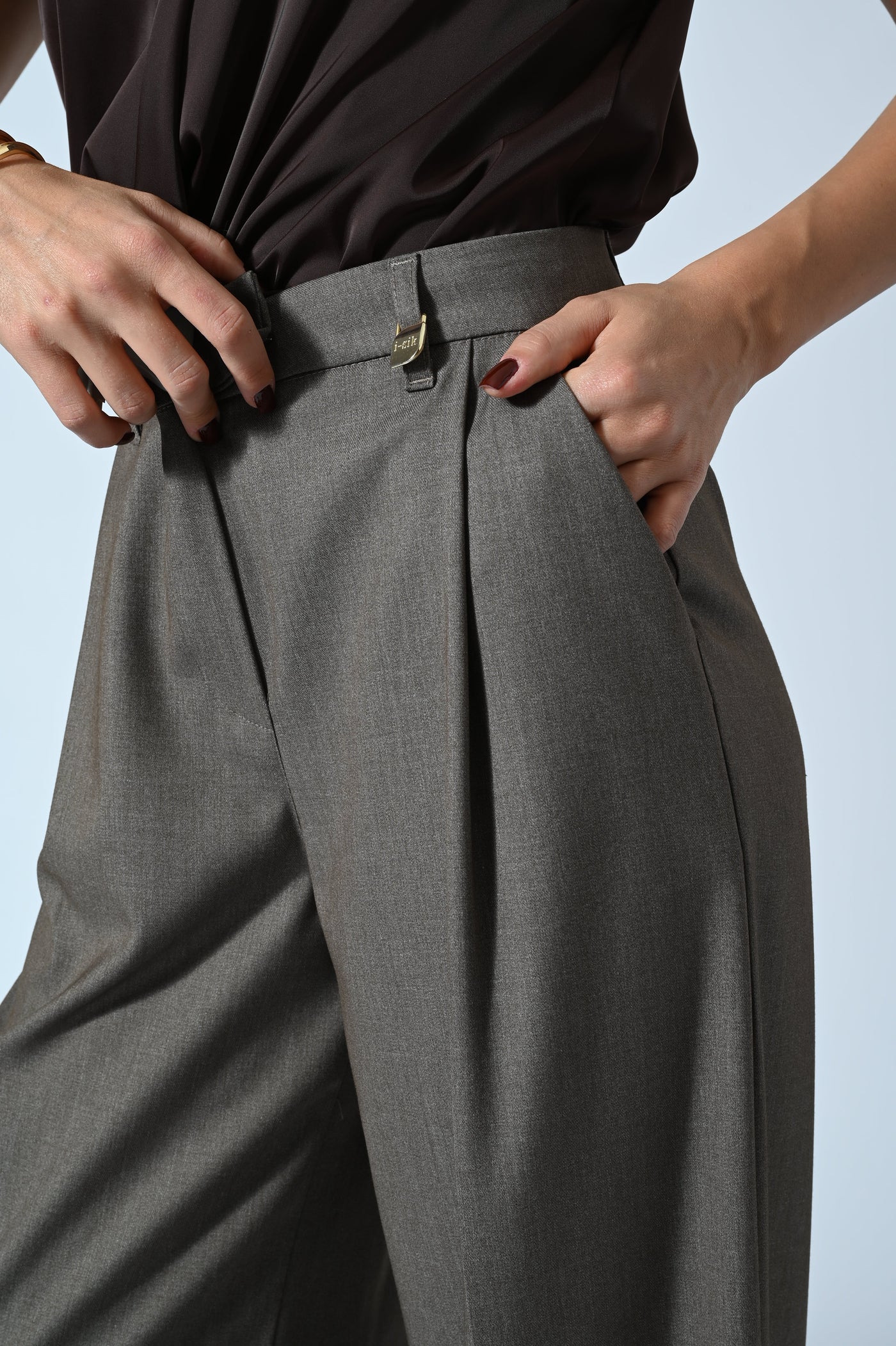 PANTALONI A PALAZZO IN MANO LANA