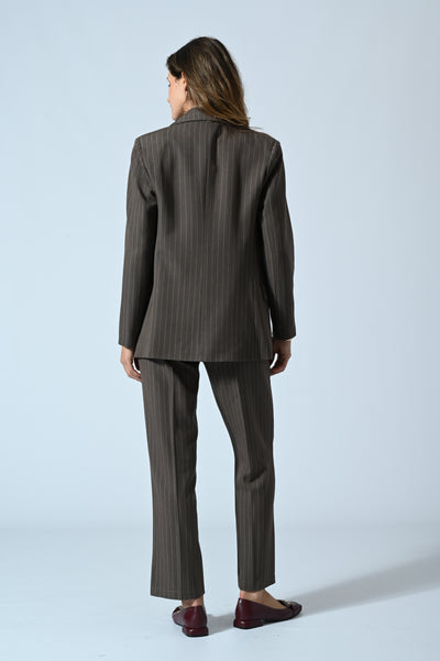 PANTALONI CHINO GESSATO