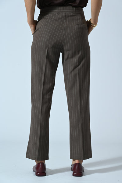 PANTALONI CHINO GESSATO