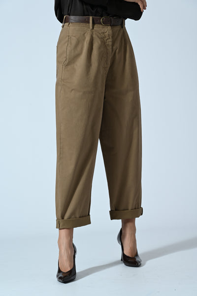 PANTALONE BAGGY IN COTONE