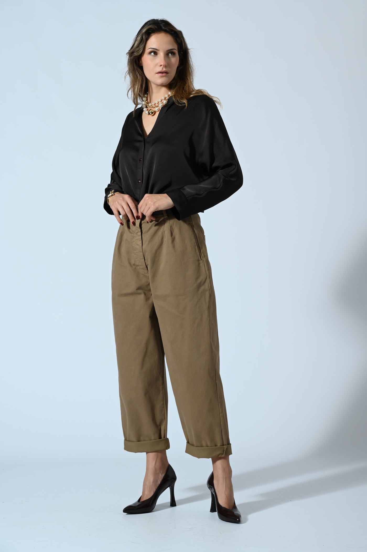 PANTALONE BAGGY IN COTONE