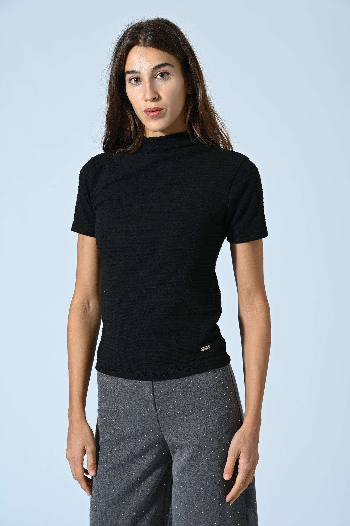 LUPETTO TESSUTO OTTOMAN MEZZE MANICHE