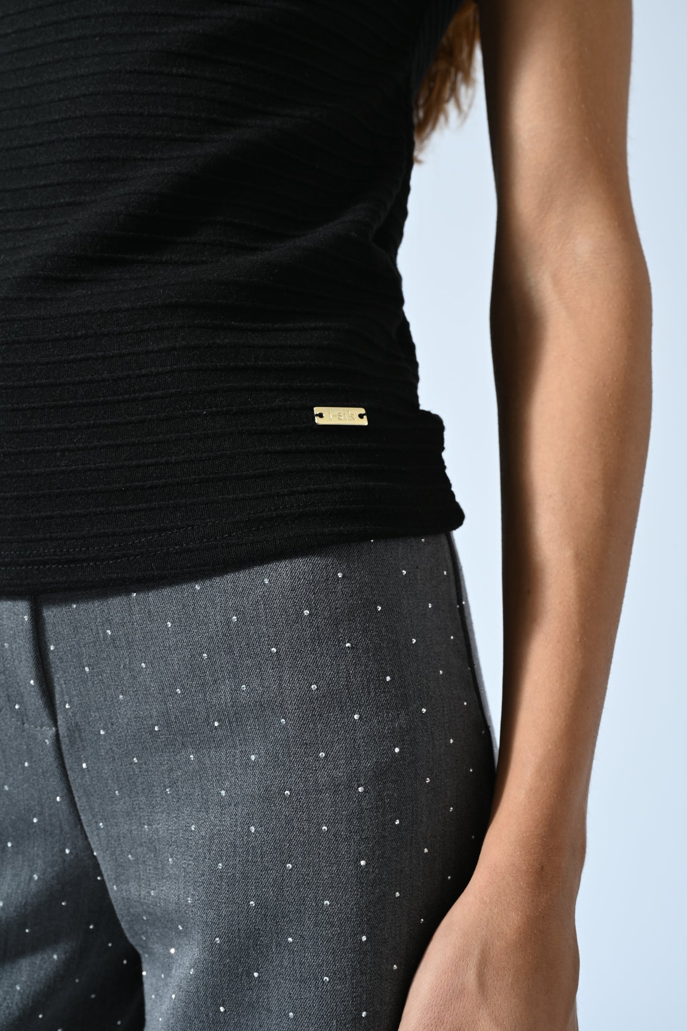 LUPETTO TESSUTO OTTOMAN MEZZE MANICHE