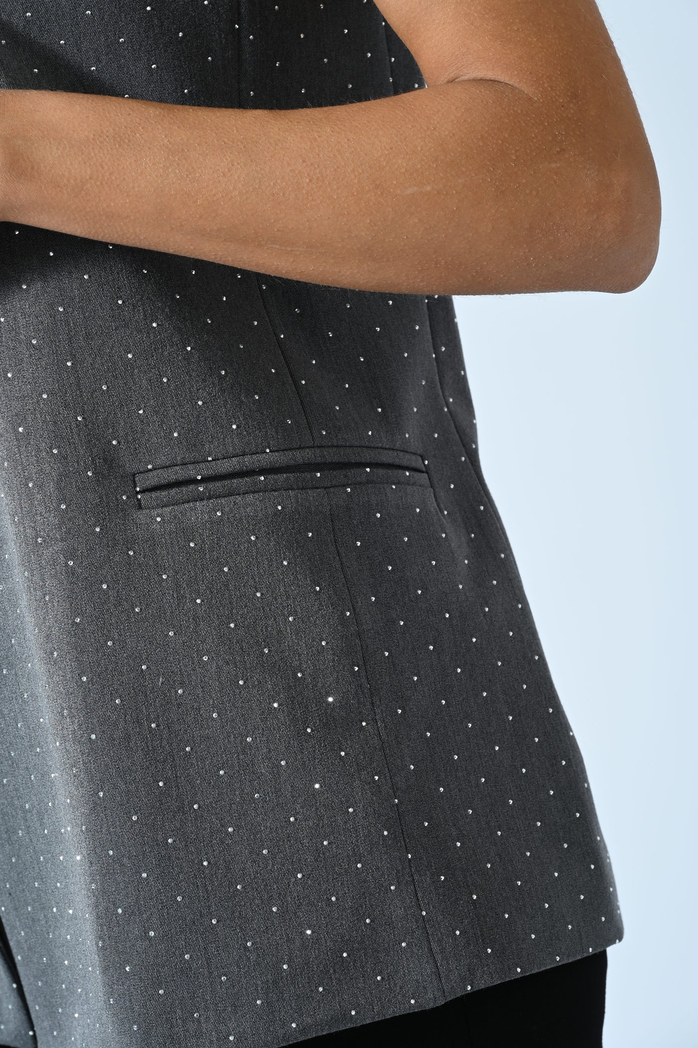 GILET LUNGO CON STRASS