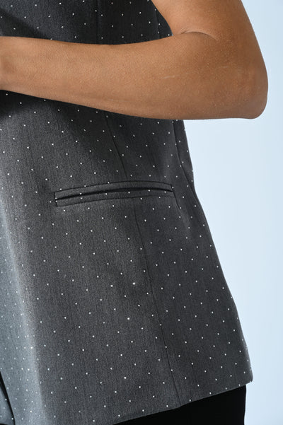 GILET LUNGO CON STRASS