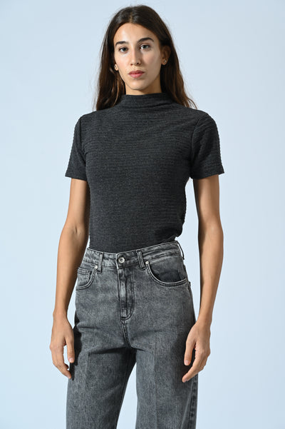 LUPETTO TESSUTO OTTOMAN MEZZE MANICHE