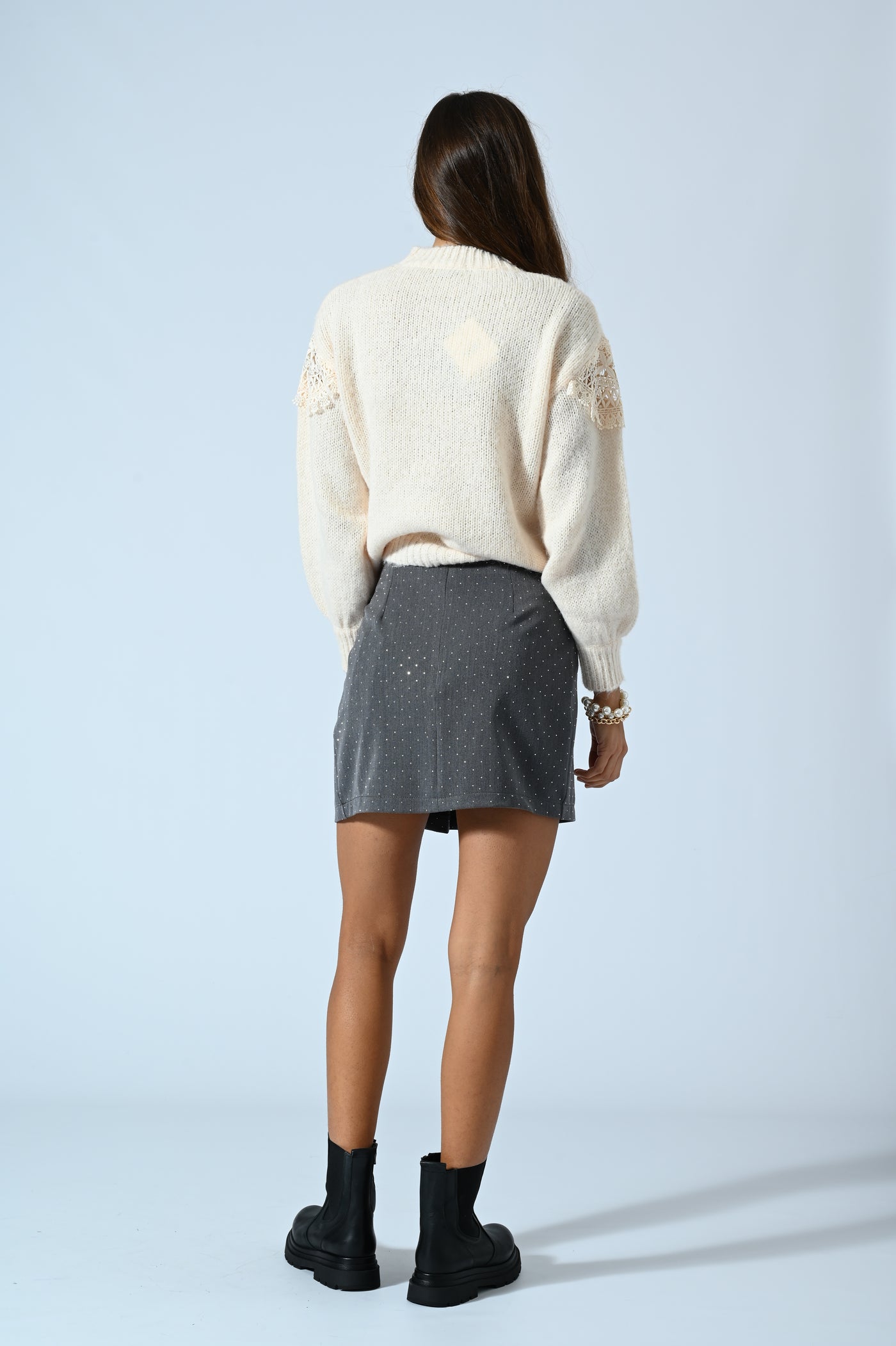 MAGLIA GIROCOLLO CON PIZZO