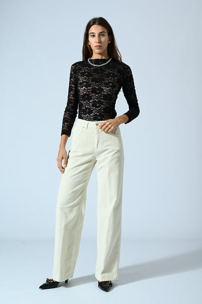 MAGLIA A BARCA CON PIZZO