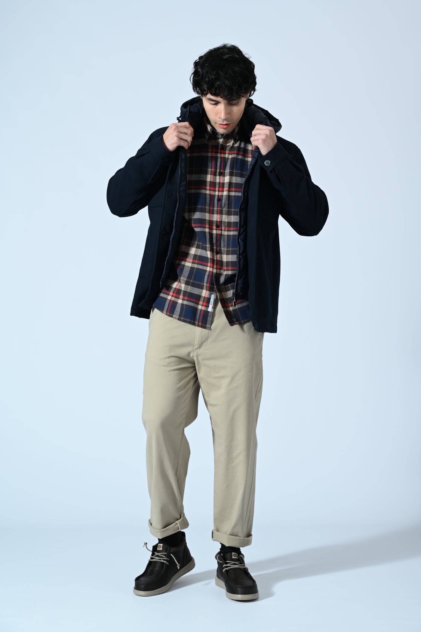 GIACCA IN LANA COTTA CON PETTORINA REMOVIBILE