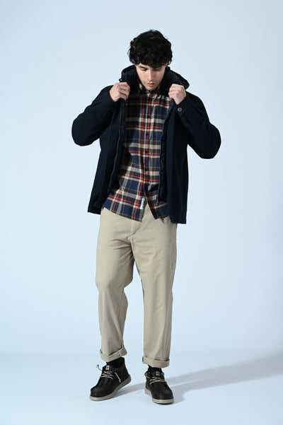 GIACCA IN LANA COTTA CON PETTORINA REMOVIBILE