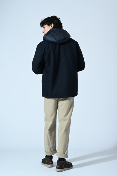 GIACCA IN LANA COTTA CON PETTORINA REMOVIBILE