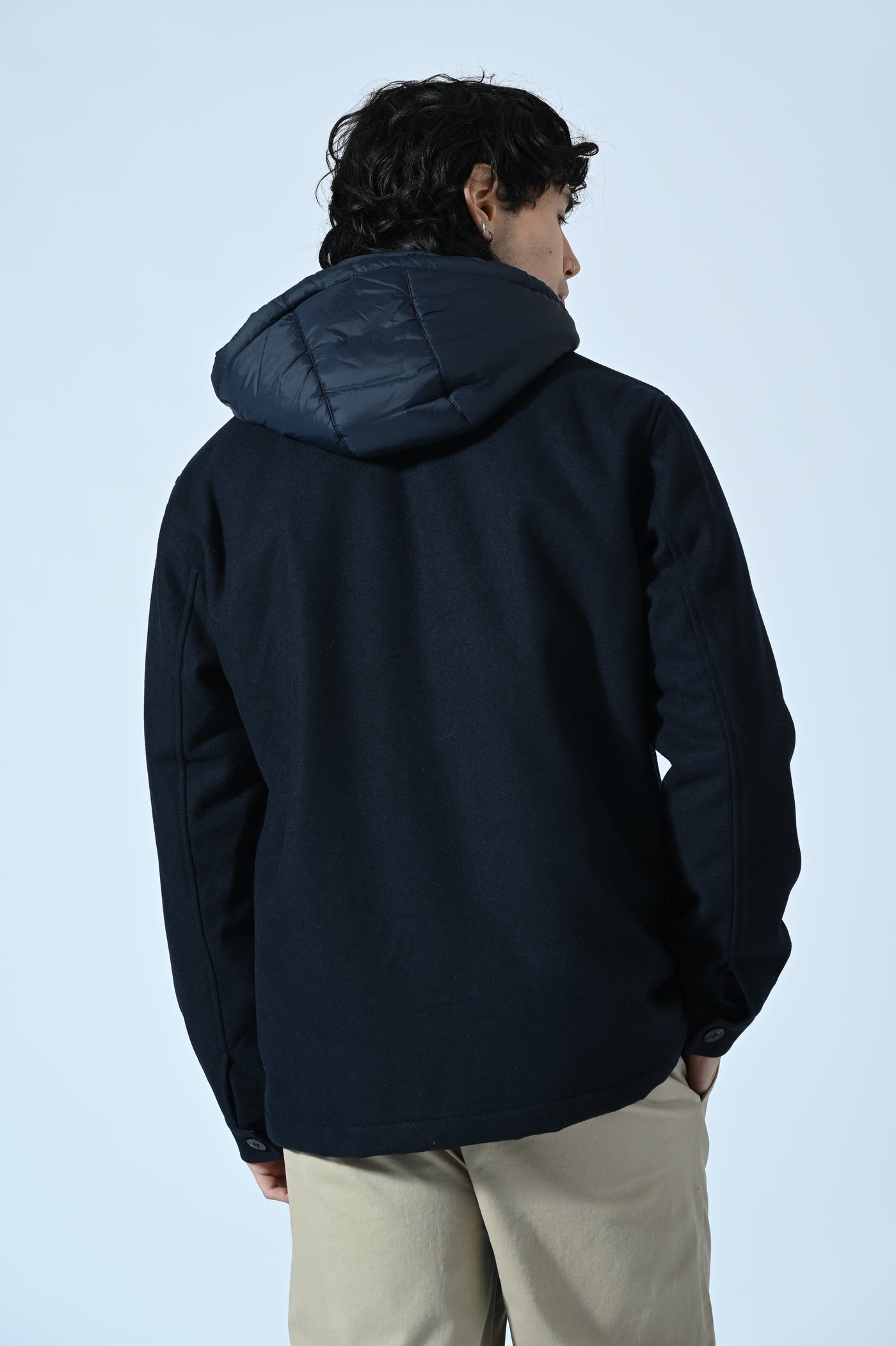 GIACCA IN LANA COTTA CON PETTORINA REMOVIBILE