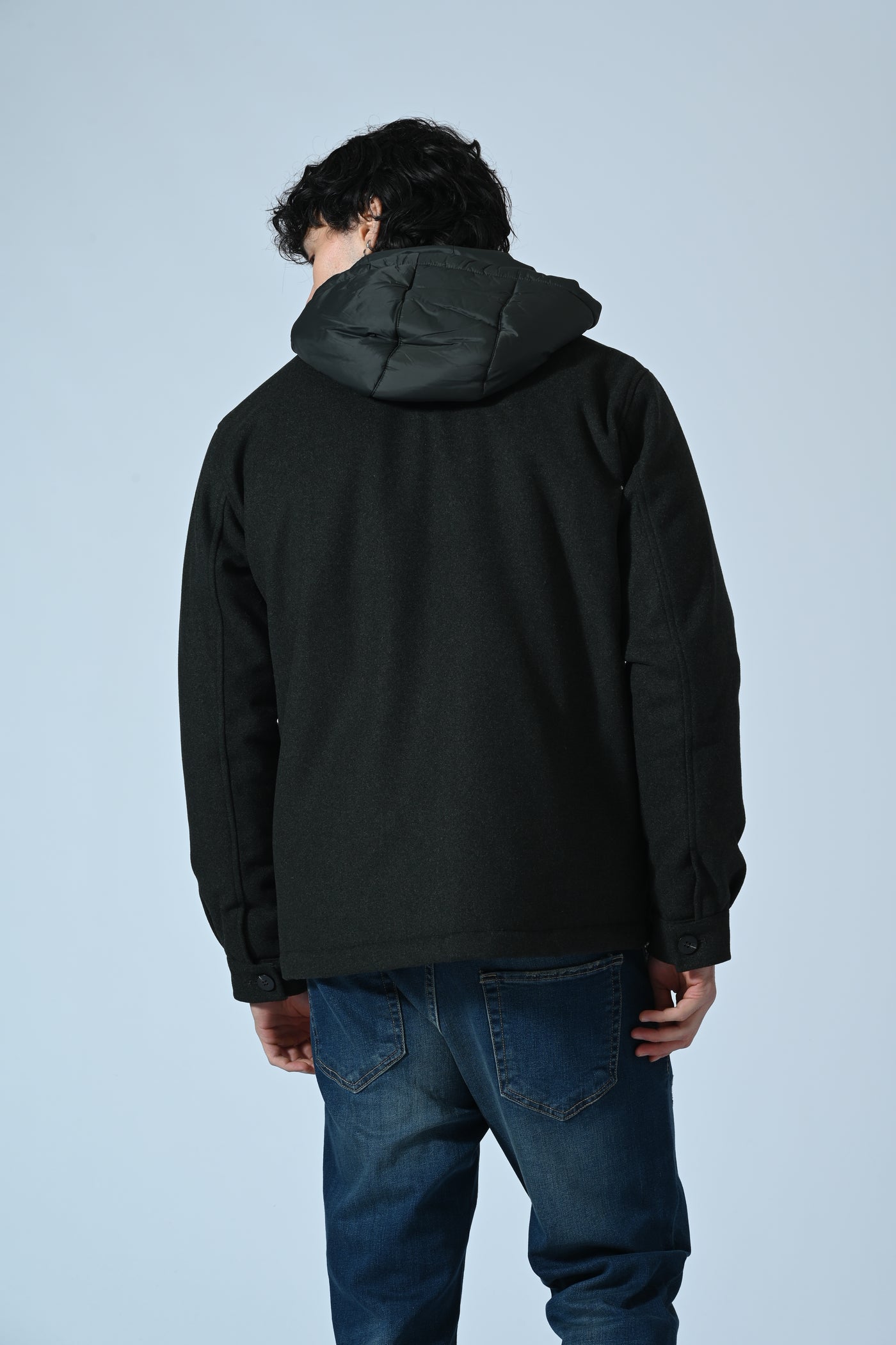 GIACCA IN LANA COTTA CON PETTORINA REMOVIBILE