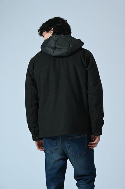 GIACCA IN LANA COTTA CON PETTORINA REMOVIBILE