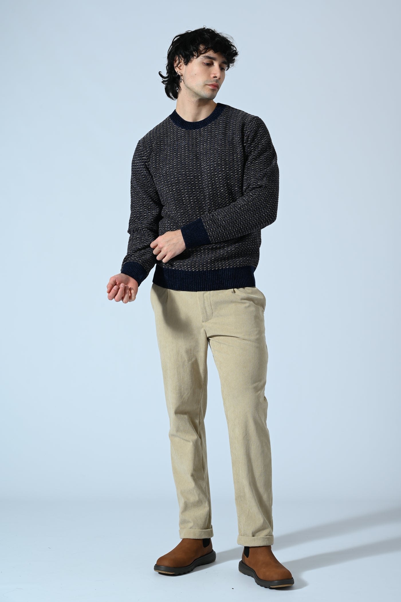 MAGLIA GIROCOLLO IN CINIGLIA OPERATA