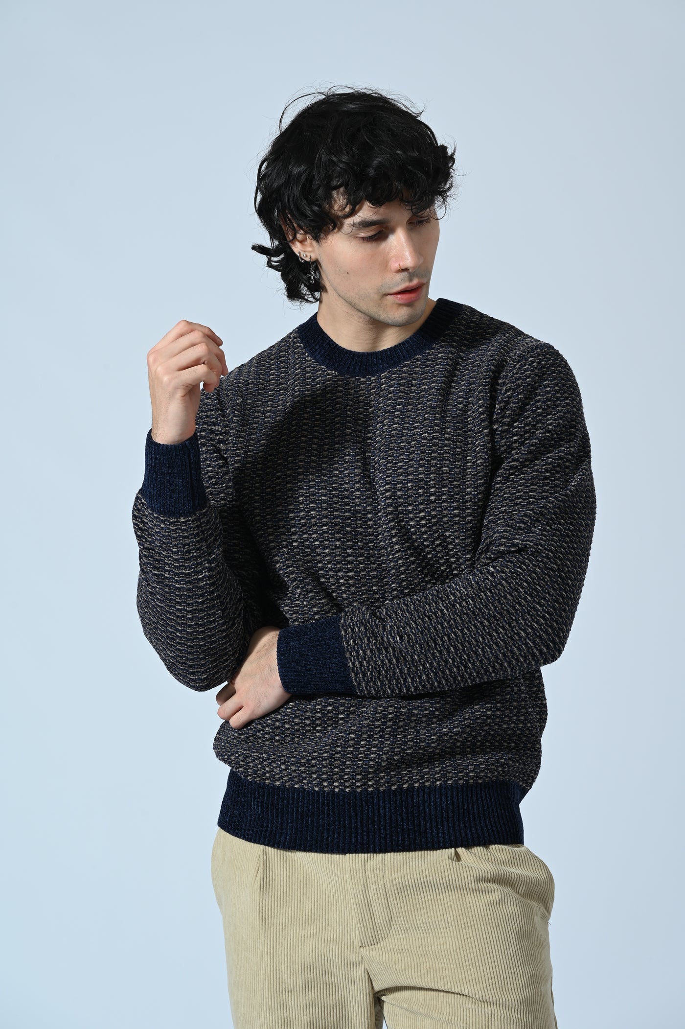 MAGLIA GIROCOLLO IN CINIGLIA OPERATA