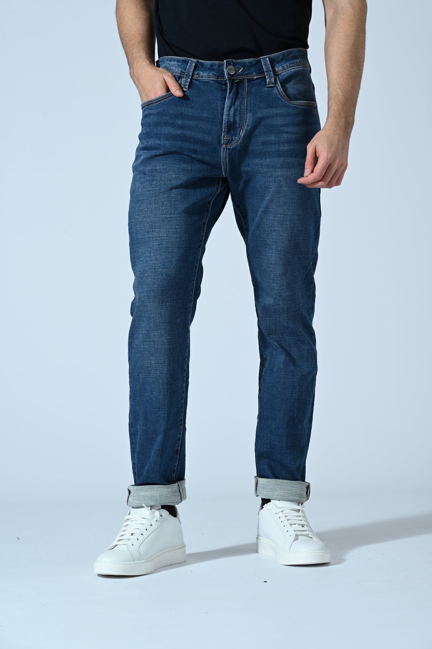 JEANS 5 TASCHE IN FELPA