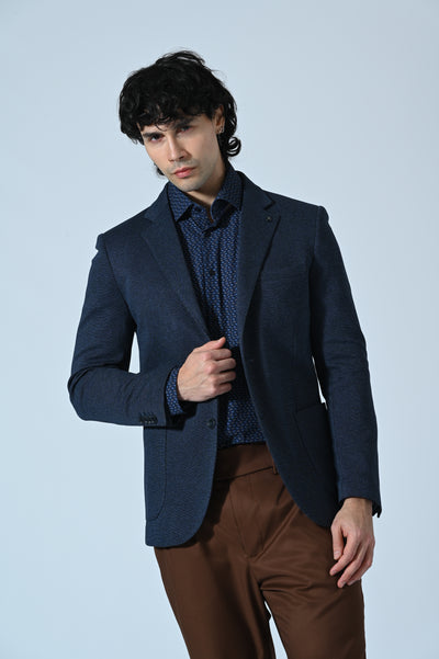 BLAZER MELANGE CON IMPUNTURE