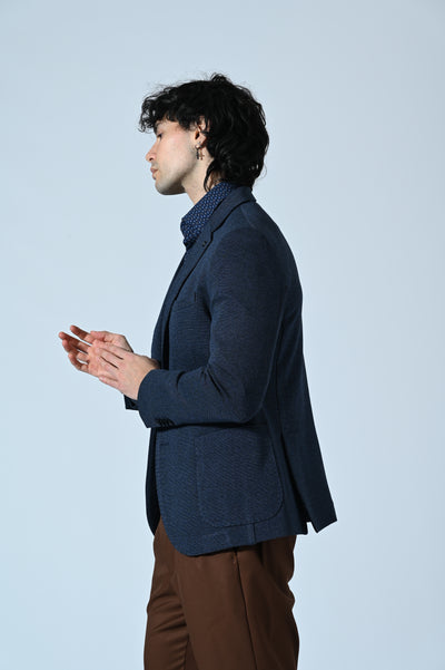 BLAZER MELANGE CON IMPUNTURE