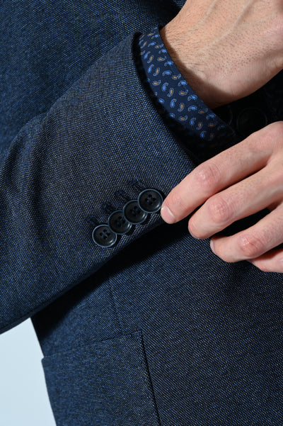 BLAZER MELANGE CON IMPUNTURE