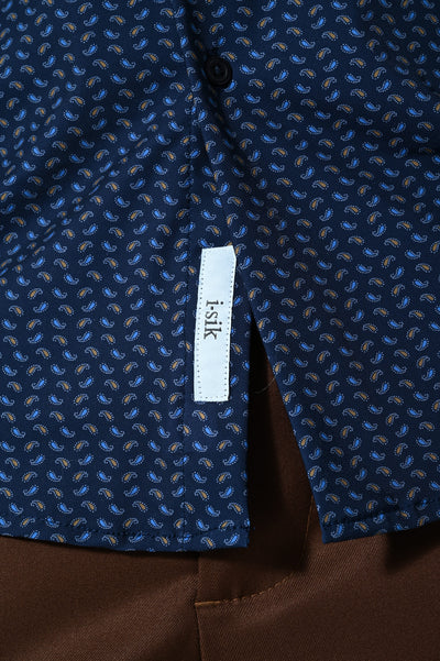 CAMICIA IN TESSUTO TECNICO MICROFANTASIA