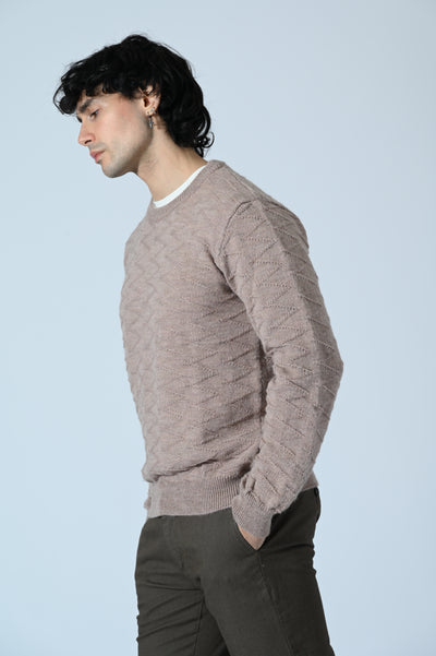 MAGLIA JACQUARD A GIROCOLLO