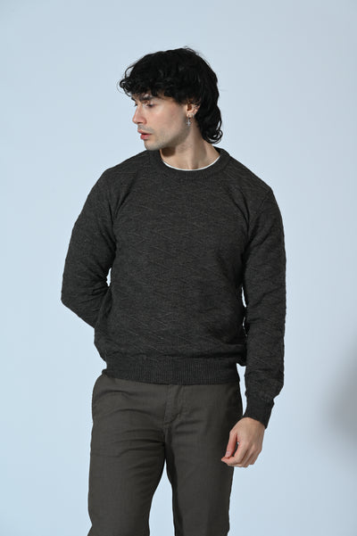 MAGLIA JACQUARD A GIROCOLLO