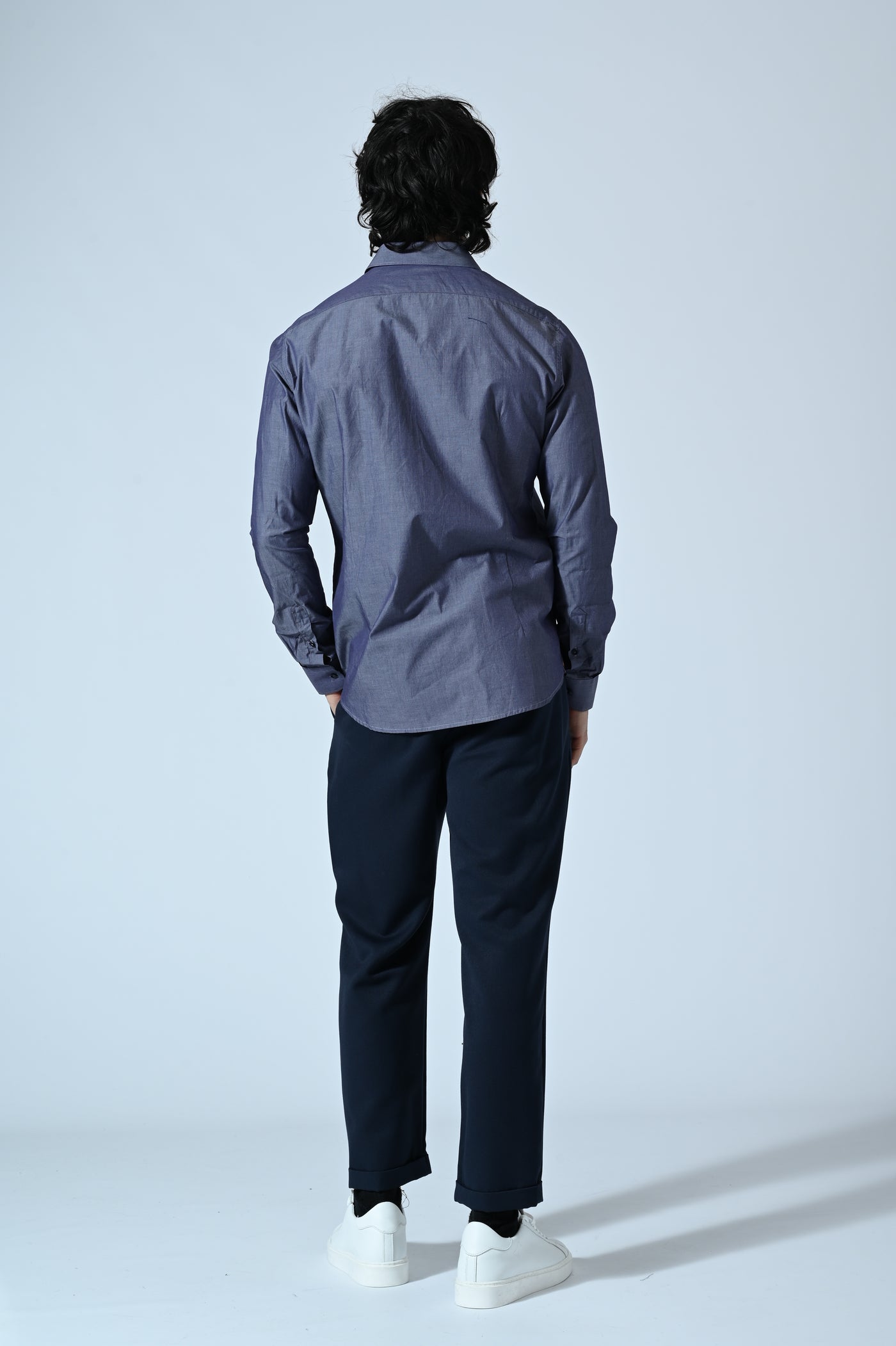 CAMICIA COTONE RIGATA CON INSERTI FANTASIA