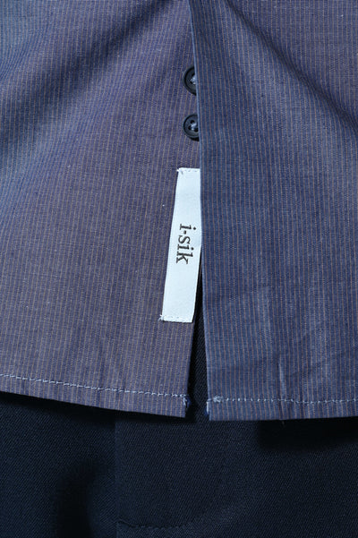 CAMICIA COTONE RIGATA CON INSERTI FANTASIA