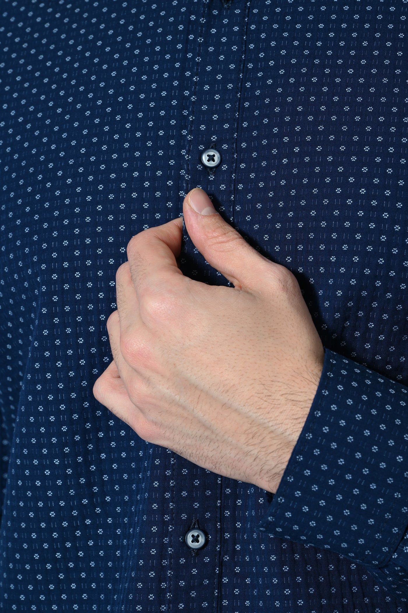 CAMICIA COTONE  IN MICROFANTASIA