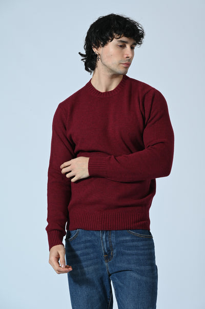 MAGLIA GIROCOLLO TINTA UNITA