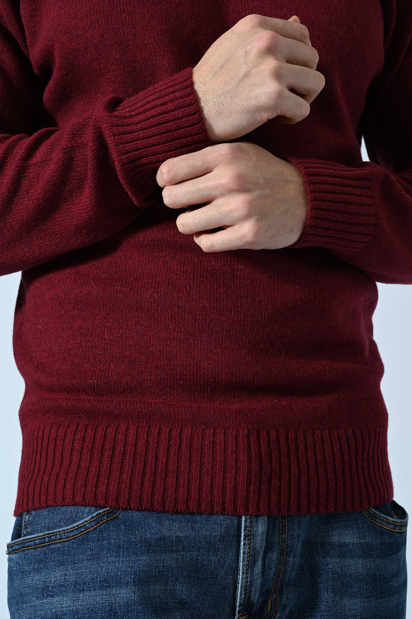 MAGLIA GIROCOLLO TINTA UNITA