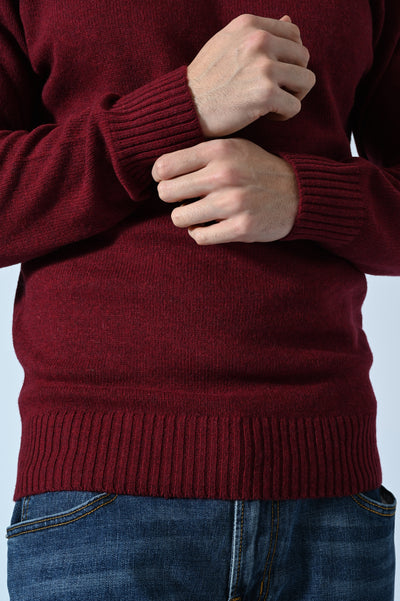 MAGLIA GIROCOLLO TINTA UNITA