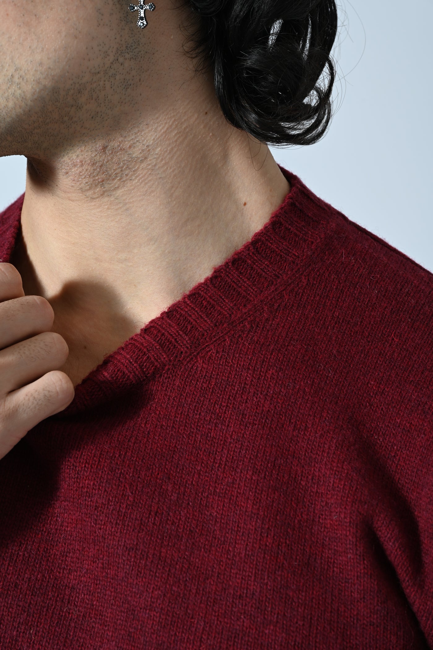 MAGLIA GIROCOLLO TINTA UNITA