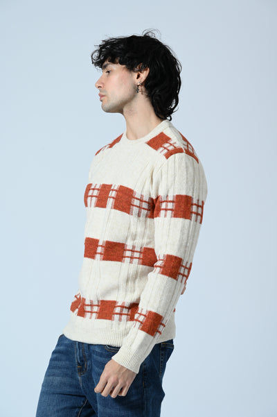 MAGLIA GIROCOLLO JACQUARD