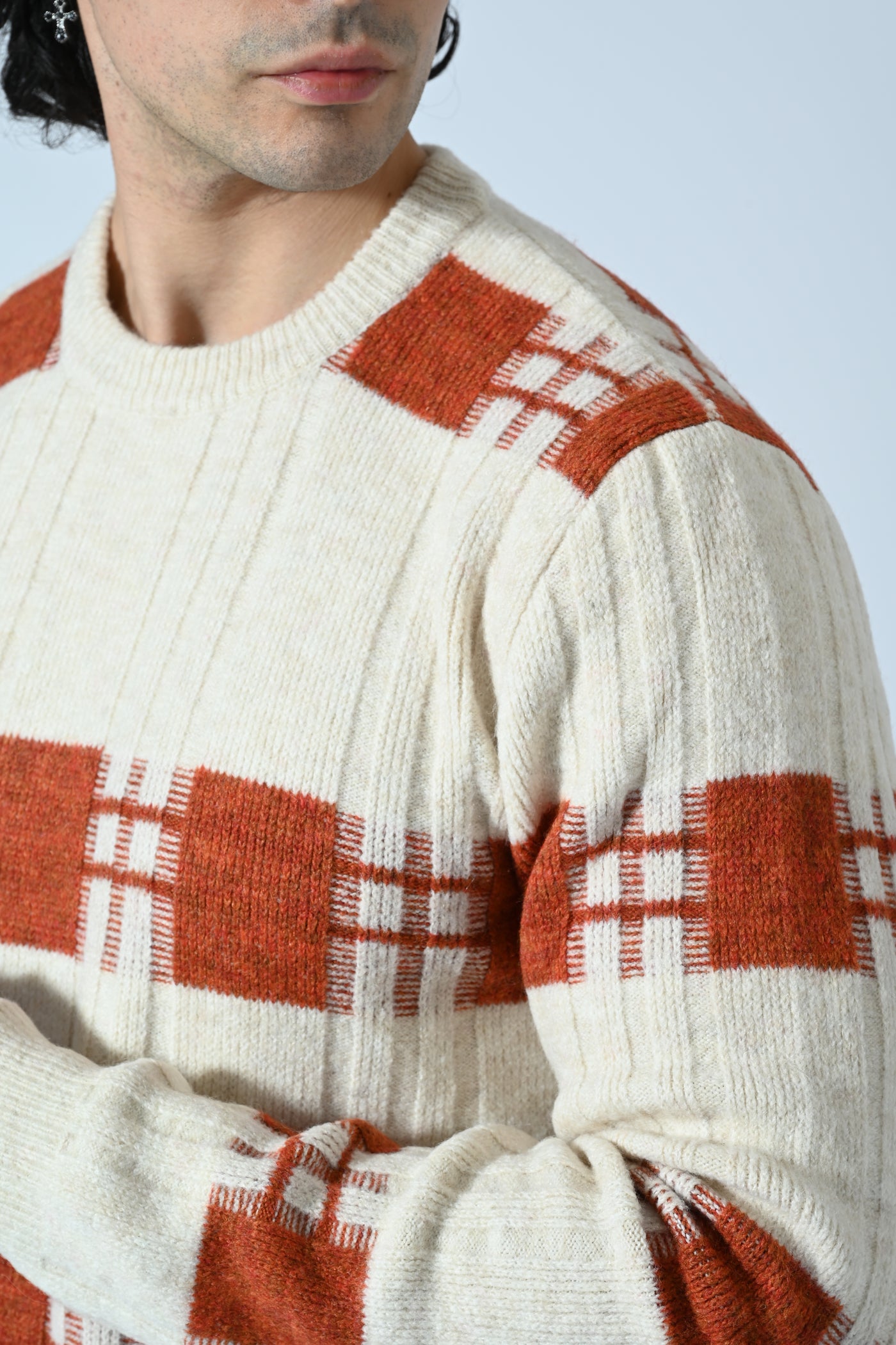 MAGLIA GIROCOLLO JACQUARD