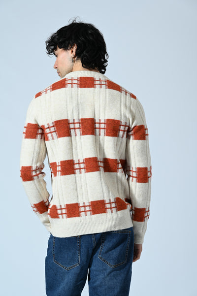 MAGLIA GIROCOLLO JACQUARD