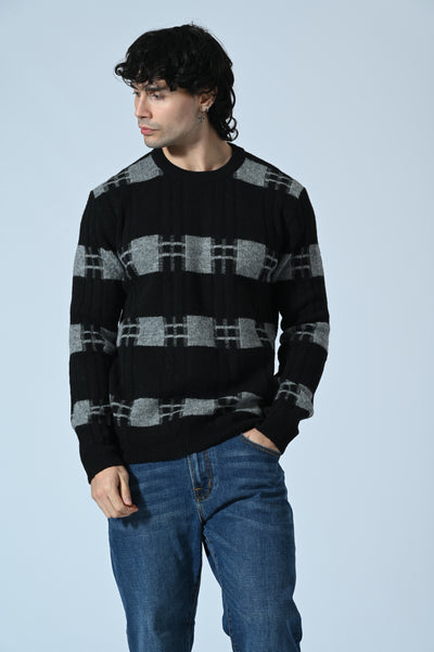 MAGLIA GIROCOLLO JACQUARD