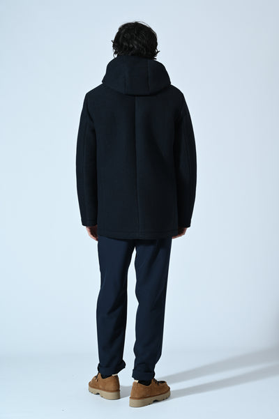 CAPPOTTO CON CAPPUCCIO IN LANA COTTA