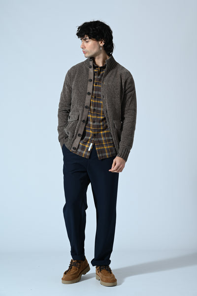 MAGLIA A GIUBBOTTO IN CINIGLIA