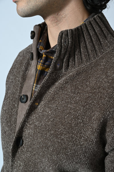 MAGLIA A GIUBBOTTO IN CINIGLIA