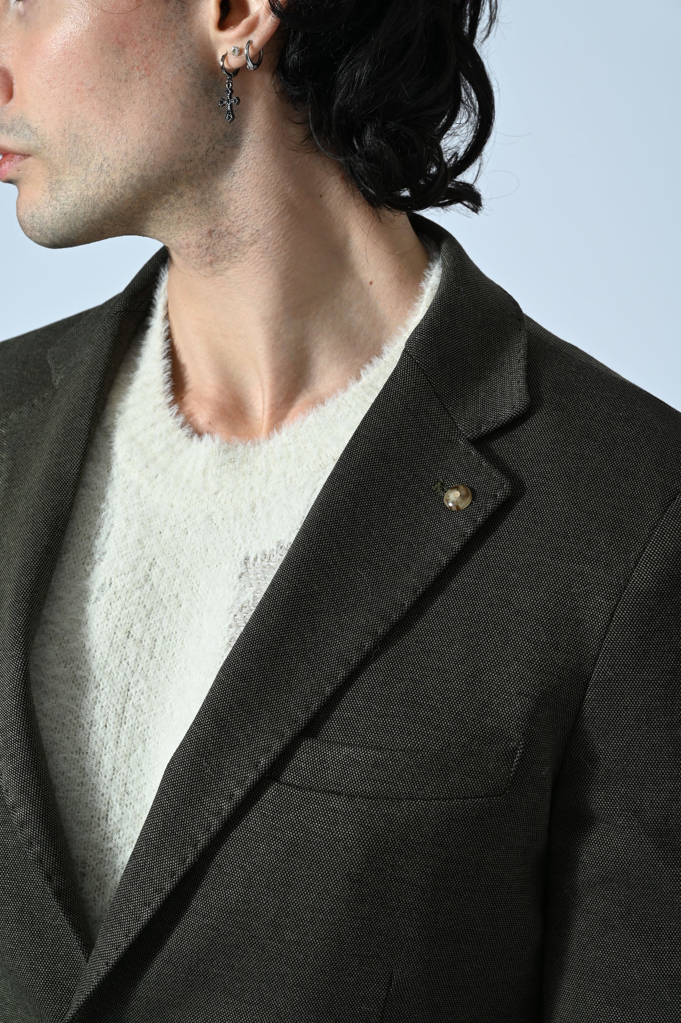 BLAZER MELANGE CON IMPUNTURE