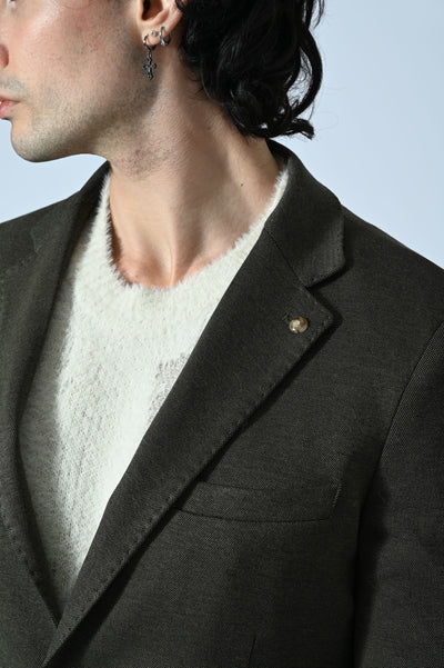 BLAZER MELANGE CON IMPUNTURE