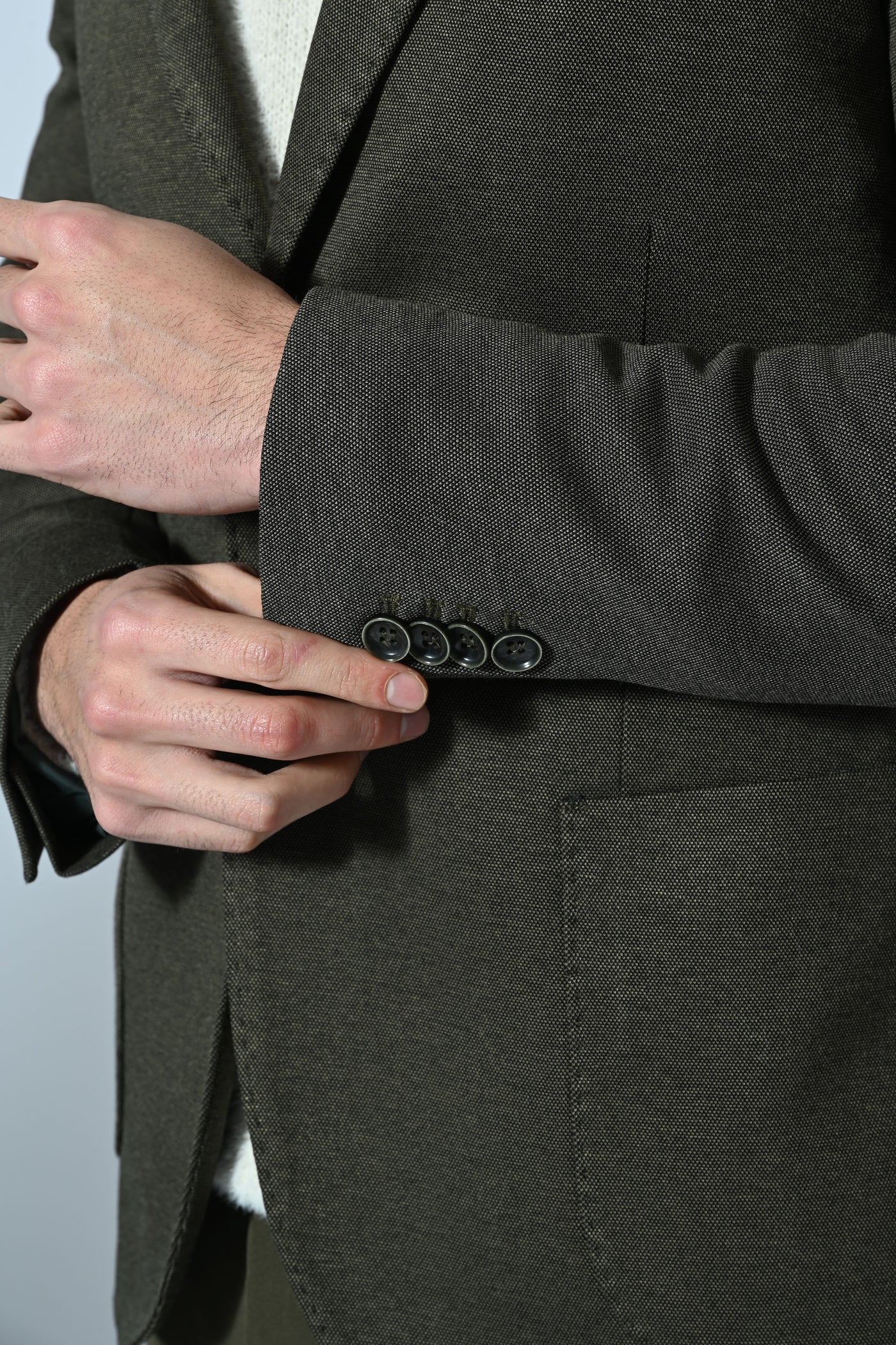 BLAZER MELANGE CON IMPUNTURE