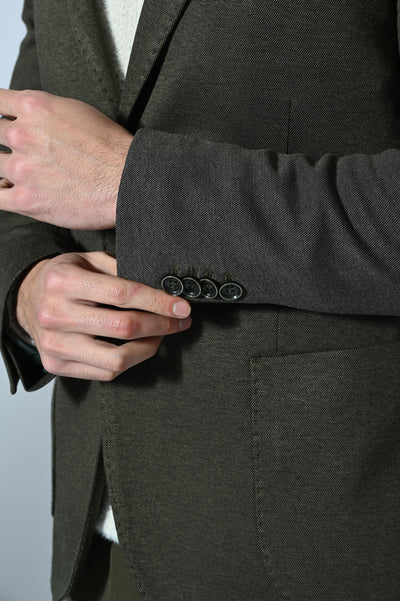 BLAZER MELANGE CON IMPUNTURE