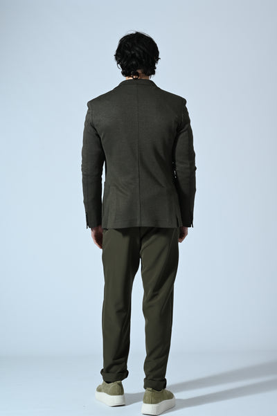 BLAZER MELANGE CON IMPUNTURE