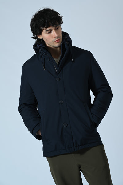 GIACCONE CON PETTORINA E CAPPUCCIO REMOVIBILI