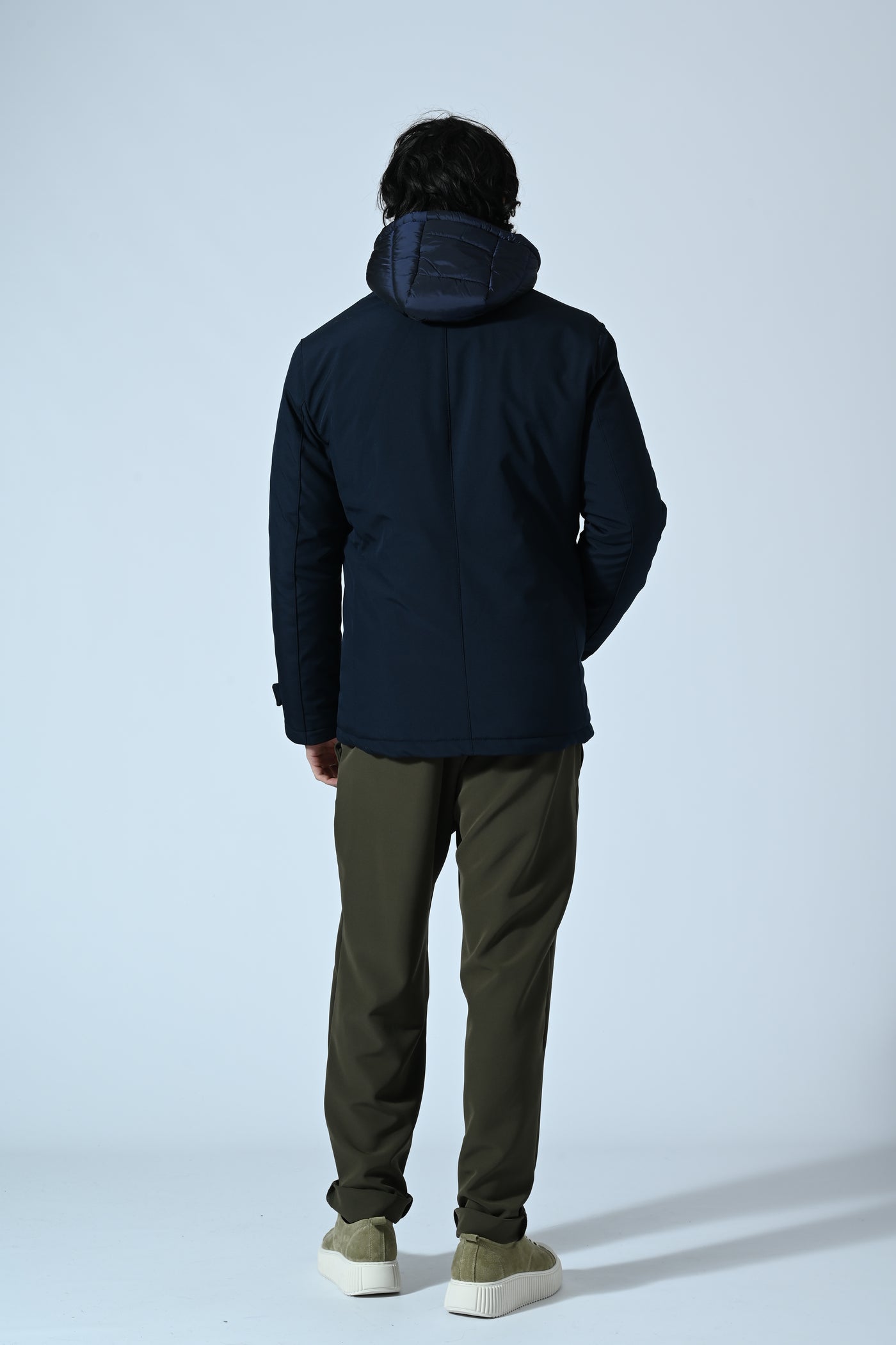 GIACCONE CON PETTORINA E CAPPUCCIO REMOVIBILI